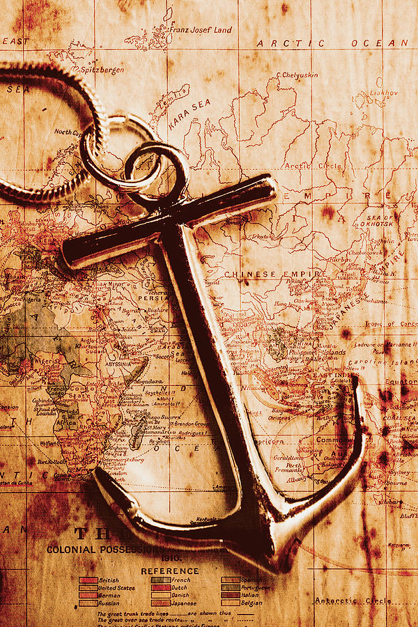 Maps and anchors fine art Photograph by Jorgo Photography