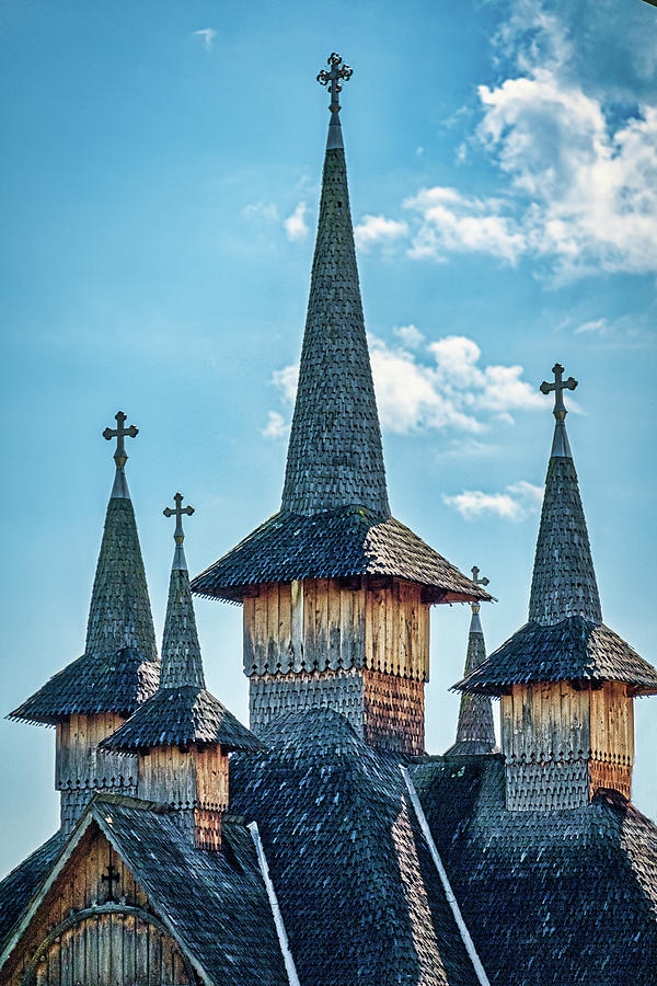 Maramures Church Spires - Romania Photograph by Stuart Litoff
