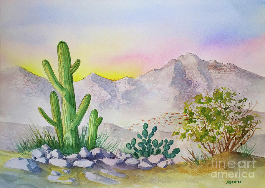 Marana Landscape Painting by Teresa Ascone