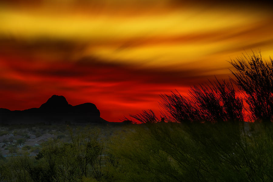 Marana Sunset H01 Photograph by Mark Myhaver
