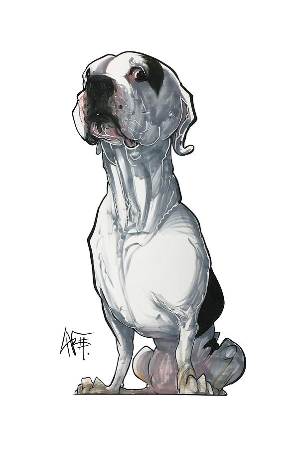 Pet Portrait Drawing - Maranos 3348 by John LaFree