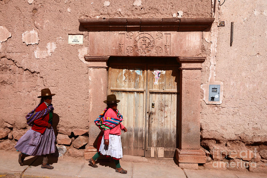 Maras Street Scene Peru Photograph by James Brunker