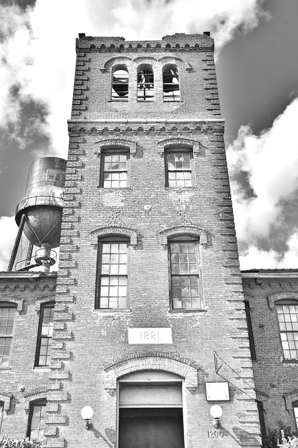 Marathon Motor Works Tower Black And White Photograph by Lisa Wooten