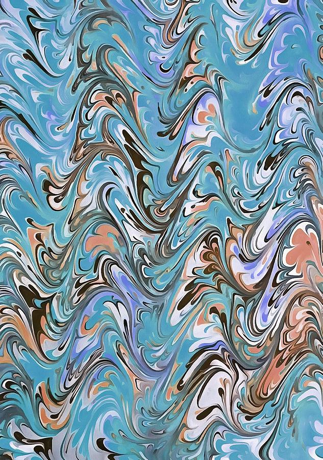 Marble Abstract In Blue Painting by Taiche Acrylic Art