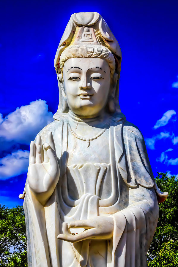 Marble Buddha Photograph by Garry Gay