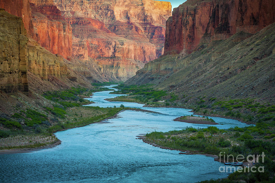 Grand Canyon National Park Photograph - Marble Canyon Rafters by Inge Johnsson