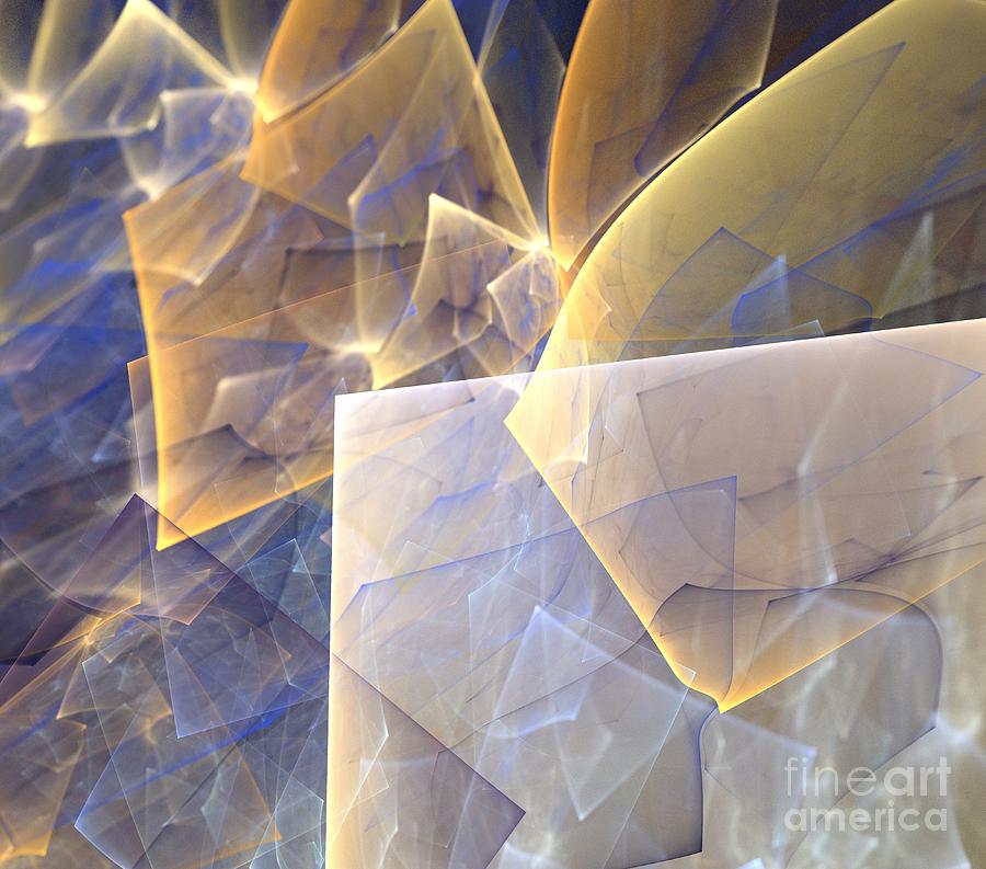 Abstract Digital Art - Marble Cubes by Kim Sy Ok
