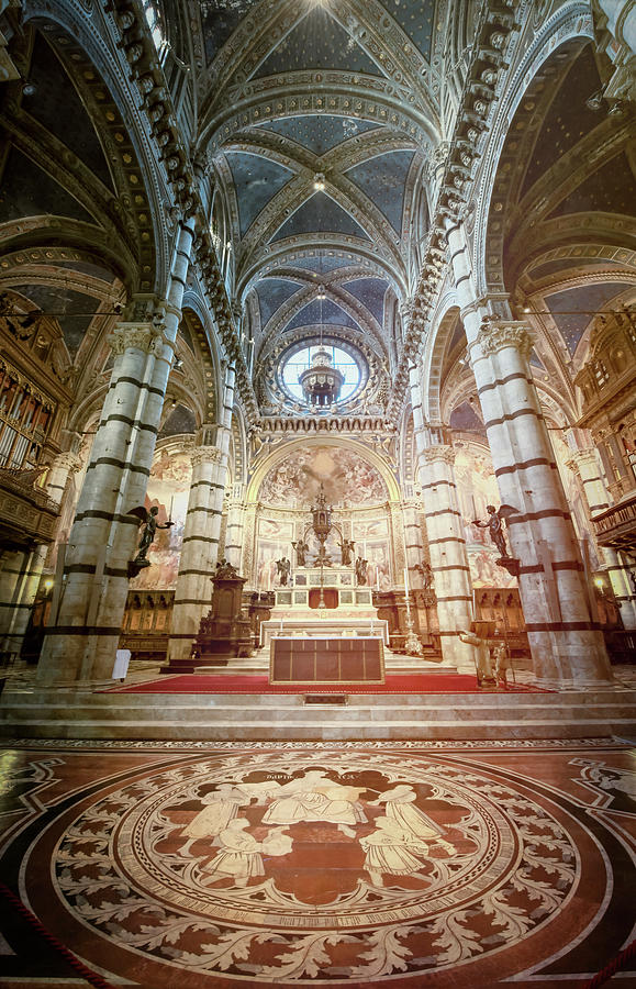 Marble Floor Siena Italy Cathedral Photograph
