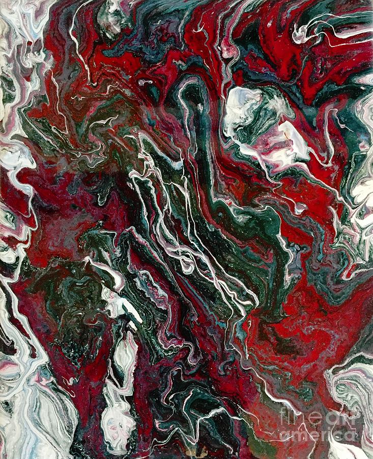 Marble painting 10 Painting by Barbara A Griffin