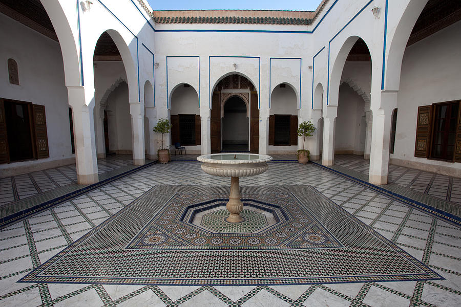 Marble-paved Courtyard, Bahia Palace Photograph