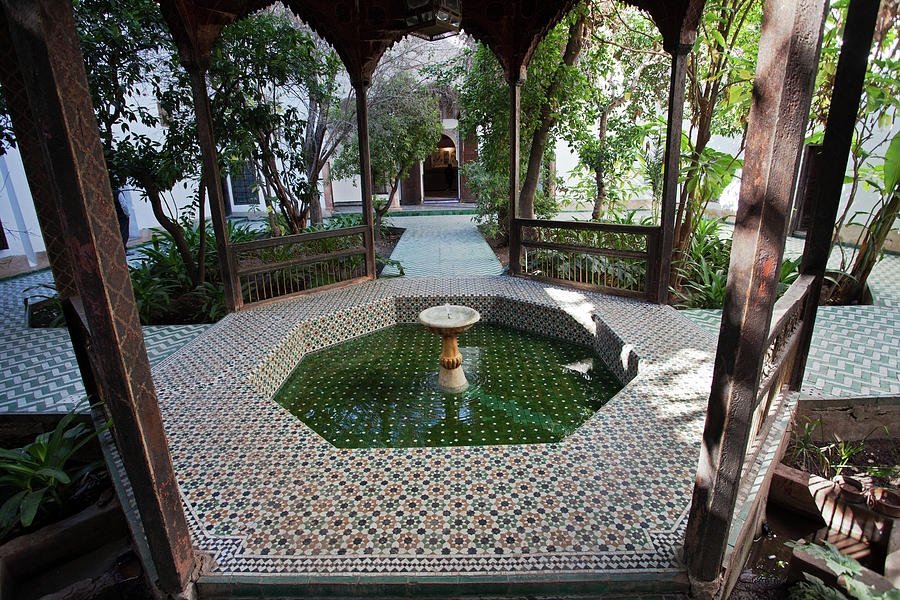 Marble-paved Gardens in Dar Si Said Museum Photograph by Aivar Mikko