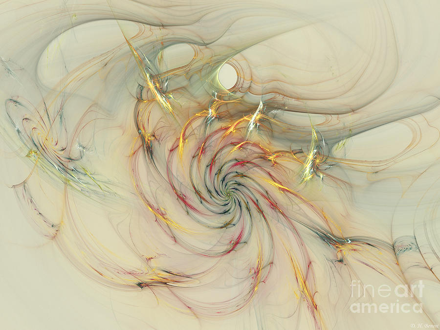 Marble Spiral Colors Digital Art by Deborah Benoit