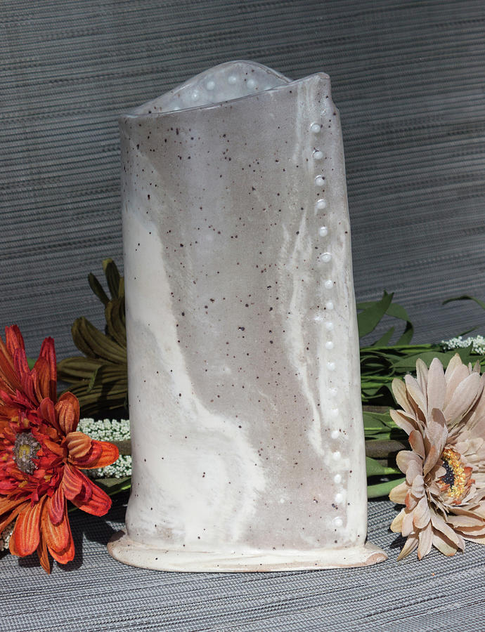 Marbled Ceramic Clay Vase III Ceramic Art by Suzanne Gaff
