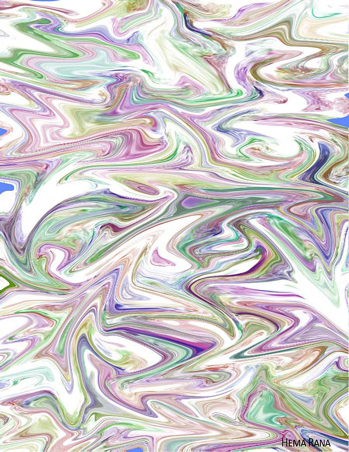 Marbled Pattern 2 Digital Art by Hema Rana