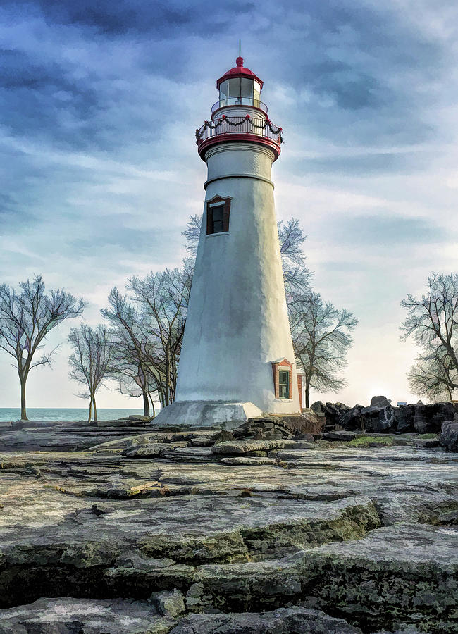 Marblehead Lighthouse Painting by Christopher Arndt
