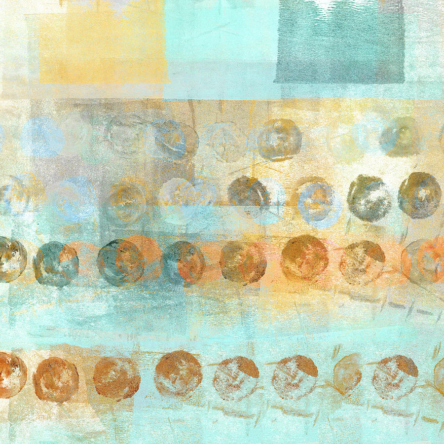 Marbles Found Number 3 Mixed Media by Carol Leigh