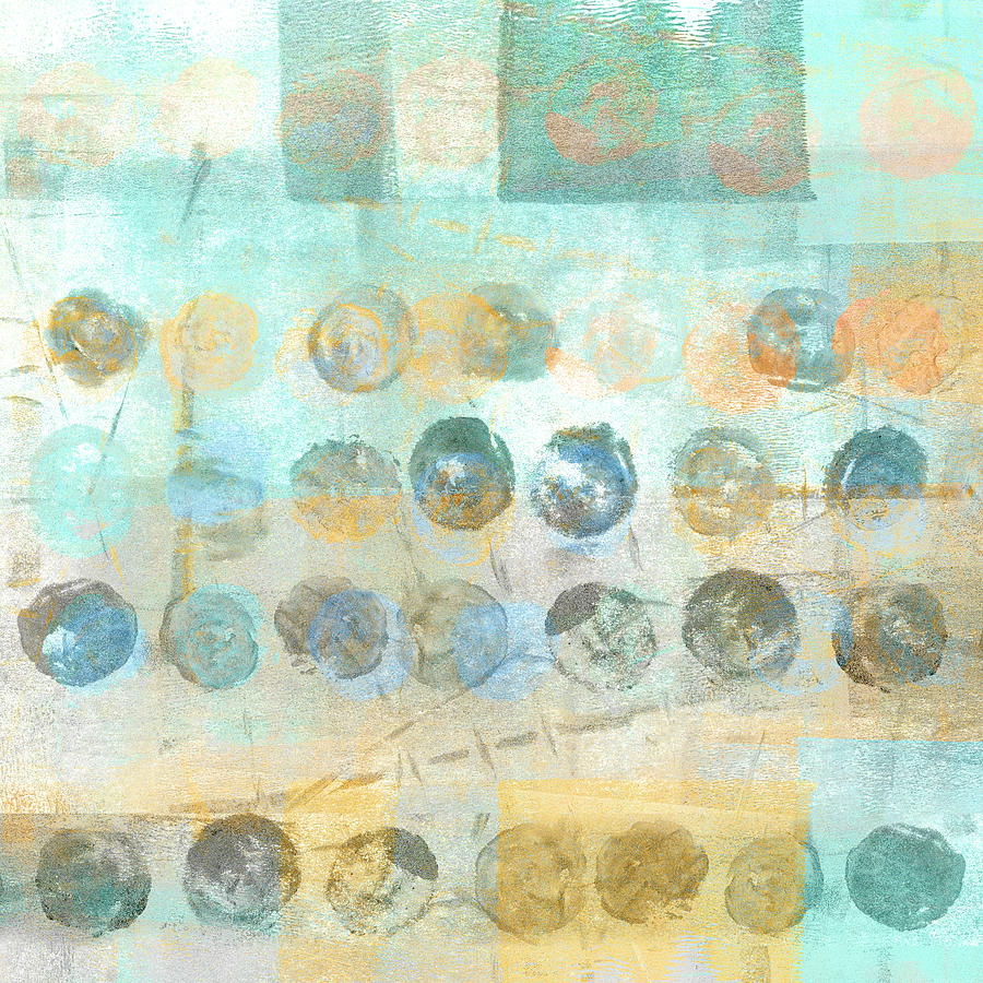 Abstract Mixed Media - Marbles Found Number 4 by Carol Leigh