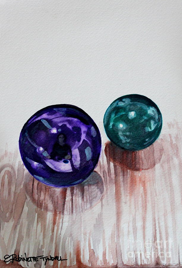 Marbles of My Reflection Painting by Elizabeth Robinette Tyndall