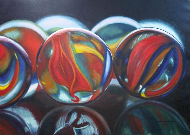 Marbles Painting - Marbles by Xavier Florensa
