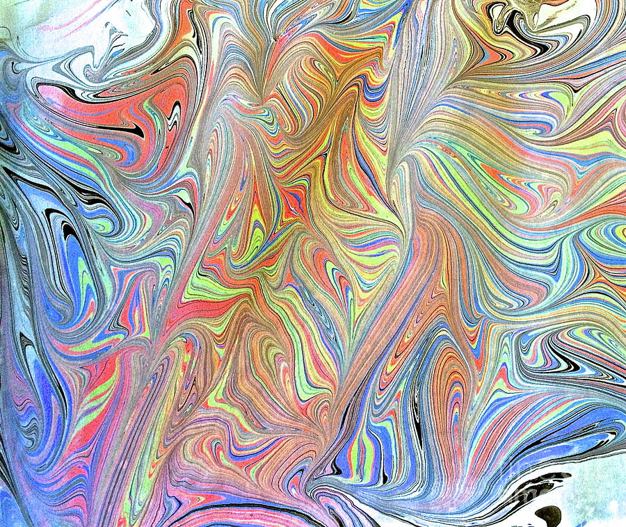 Marbling Painting by Cheryl Cutler