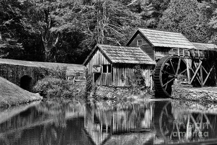 Marby Mill in Black and White Photograph by Paul Ward