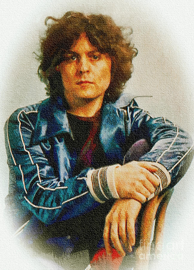 Marc Bolan - Glam Rock Star Painting by Ian Gledhill