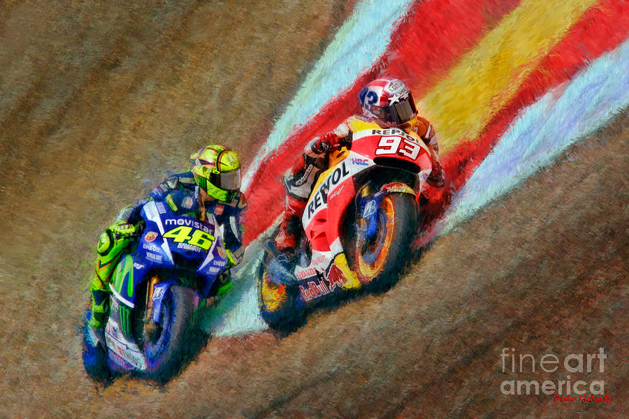 Marc Marquez And Valentino Rossi Photograph by Blake Richards