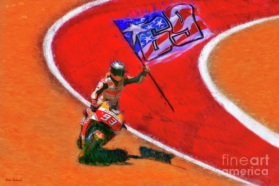 Marc Marquez Honors Nicky Hayden Photograph by Blake Richards