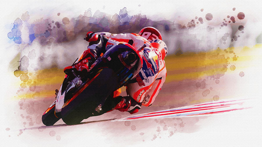 Marc Marquez set the pace in practice Digital Art by Don Kuing - Fine ...