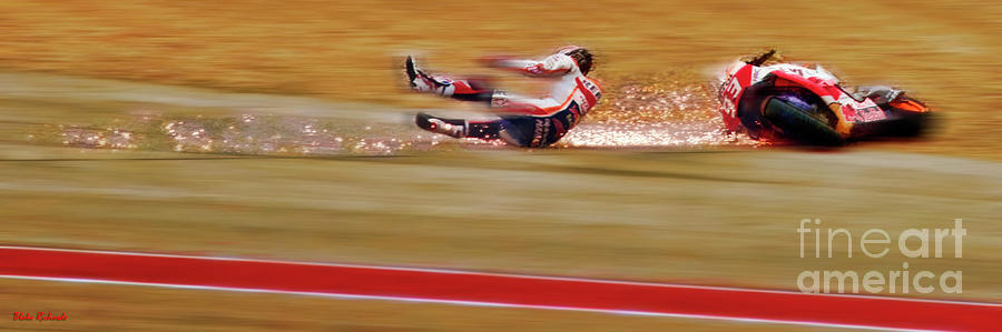 Marc Marquez Sparkilng Moment Photograph by Blake Richards