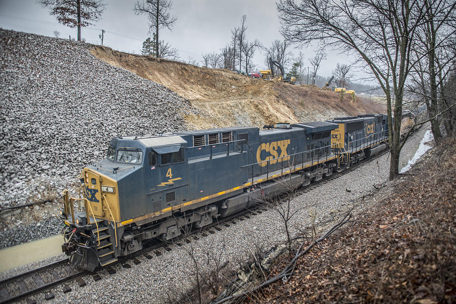 March 14. 2015 - CSX engine 4 Photograph by Jim Pearson