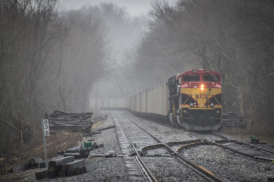 Train Photograph - March 26. 2015 - Kansas City Southern engine 4178 by Jim Pearson