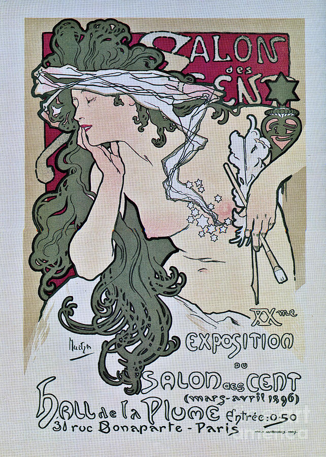  March April 1896 20th Salon des 100 Art Expo Paris France Drawing by Heidi De Leeuw