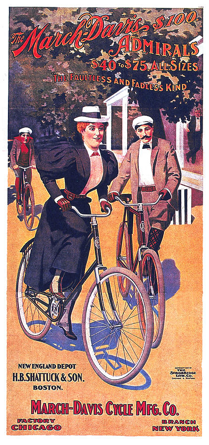 March-davis Cycle Mfg Co - Bicycle - Vintage Advertising Poster Mixed Media
