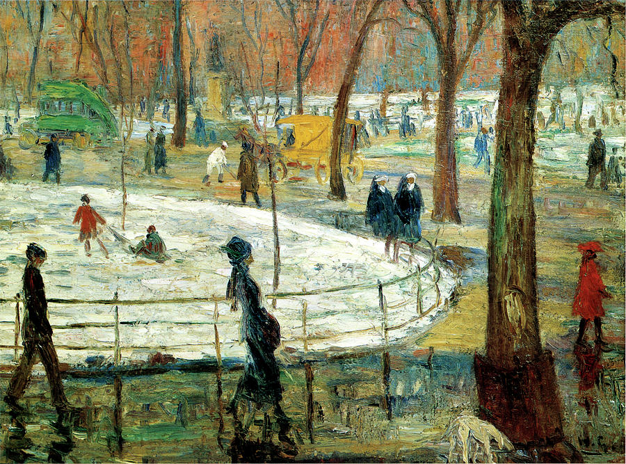 March Day Washington Square Photograph by William Glackens