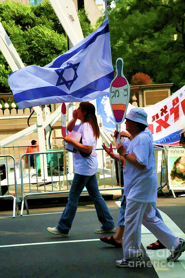 March in Central Park Israel Day  Photograph by Chuck Kuhn