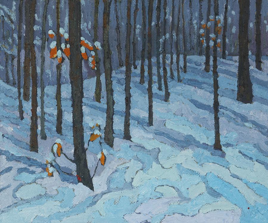 Winter Painting - March Maple Snow by Phil Chadwick