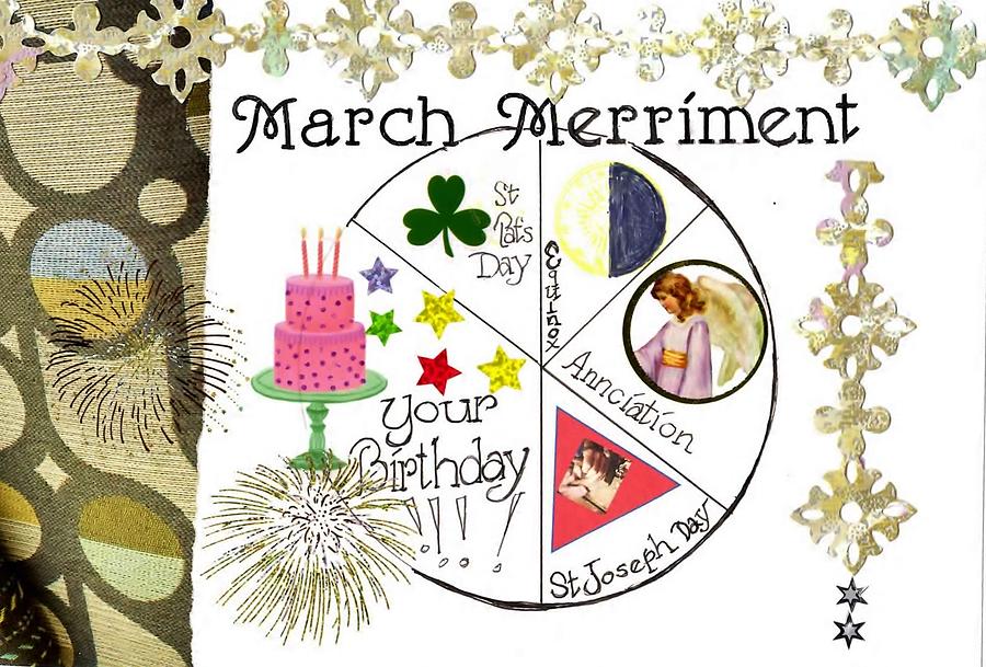 March Merriment Mixed Media by Sharon Bock