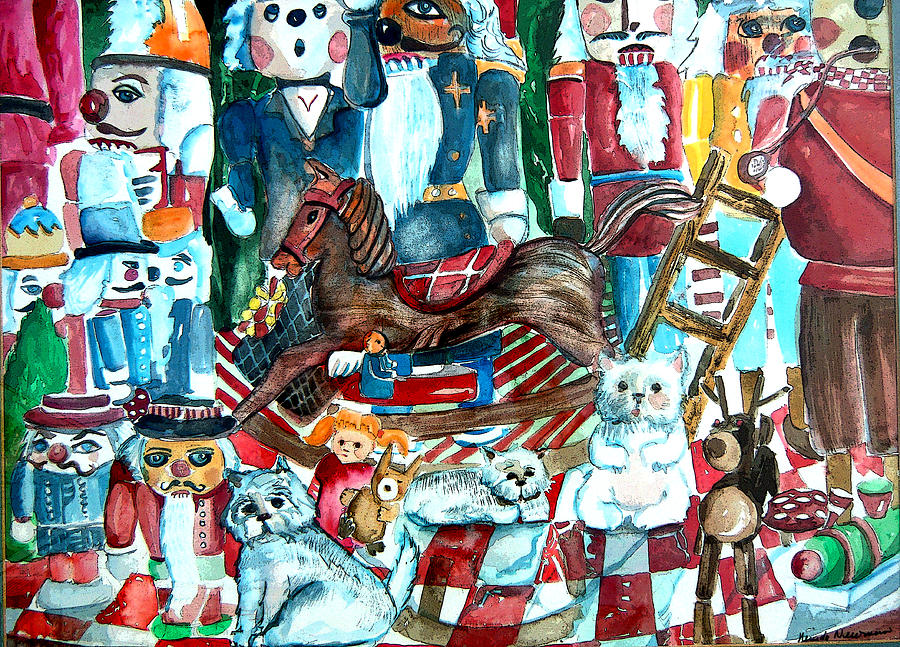 March of the Wooden Soldiers Painting by Mindy Newman