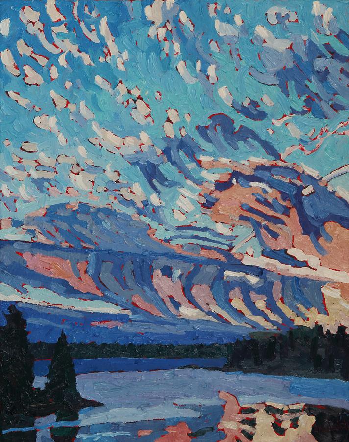 March Snow Virga Painting by Phil Chadwick