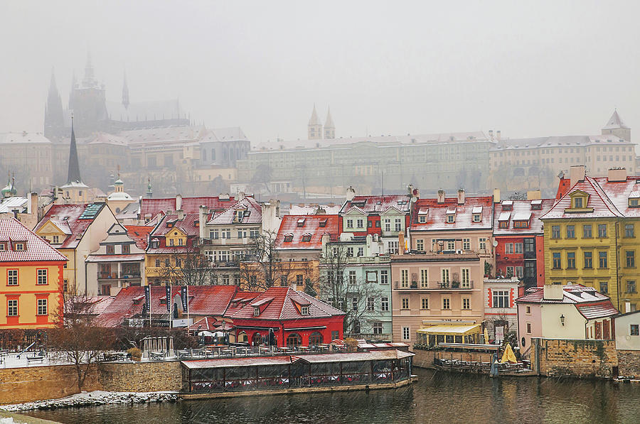 March Snowfall. Old Prague Photograph by Jenny Rainbow