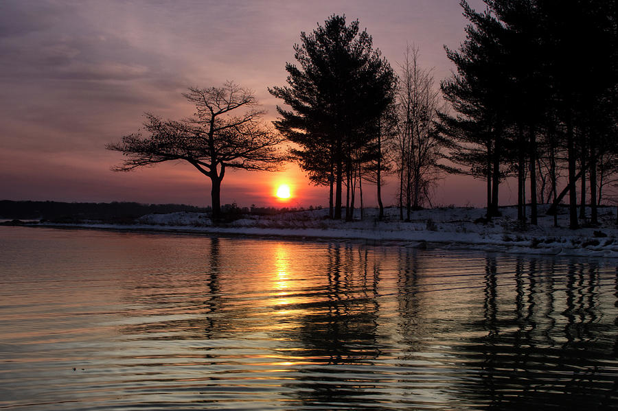 March Sunrise at Detroit Point Photograph by Ron Wiltse Fine Art America