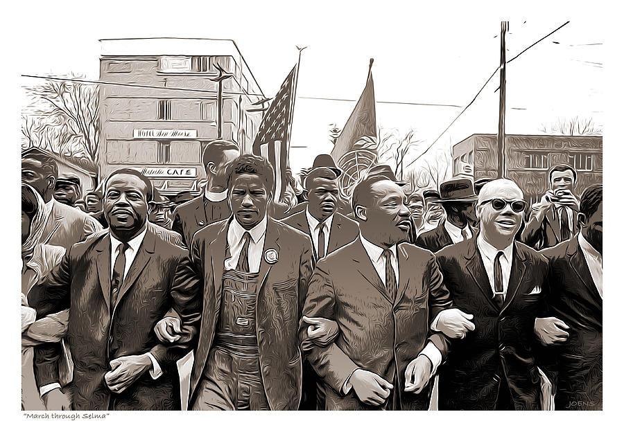March through Selma Mixed Media by Greg Joens