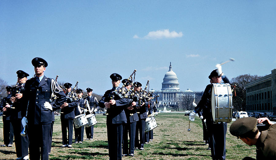 Marching Band at Capitol 1951 Photograph by Marilyn Hunt