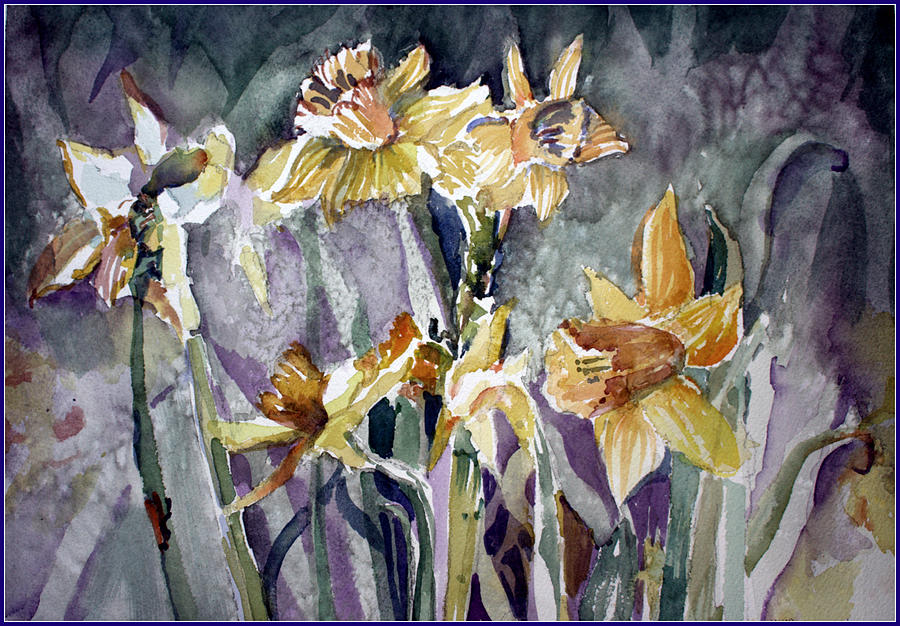 Easter Painting - Marchs First Blossoms by Mindy Newman