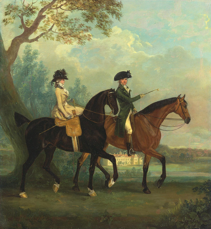 Marcia Pitt and Her Brother George Pitt Painting by Thomas Gooch