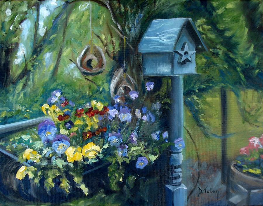 Marcias Garden Painting by Donna Tuten