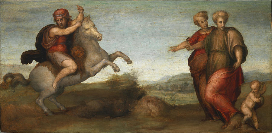 Marcus Curtius leaping into the Abyss Painting by Pontormo
