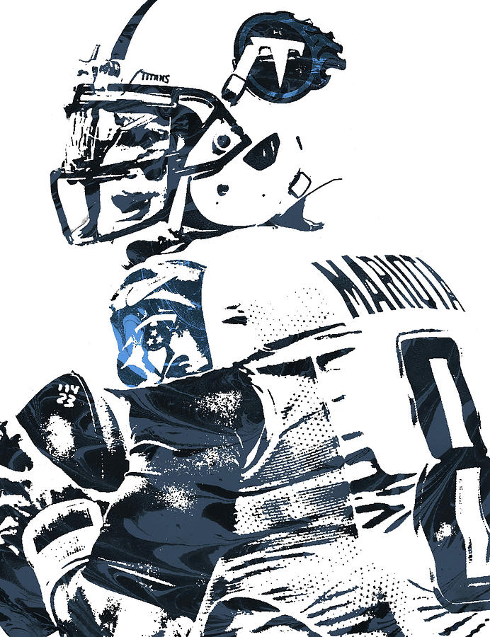 Marcus Mariota TENNESSEE TITANS PIXEL ART 24 Canvas Print / Canvas Art by  Joe Hamilton - Fine Art America