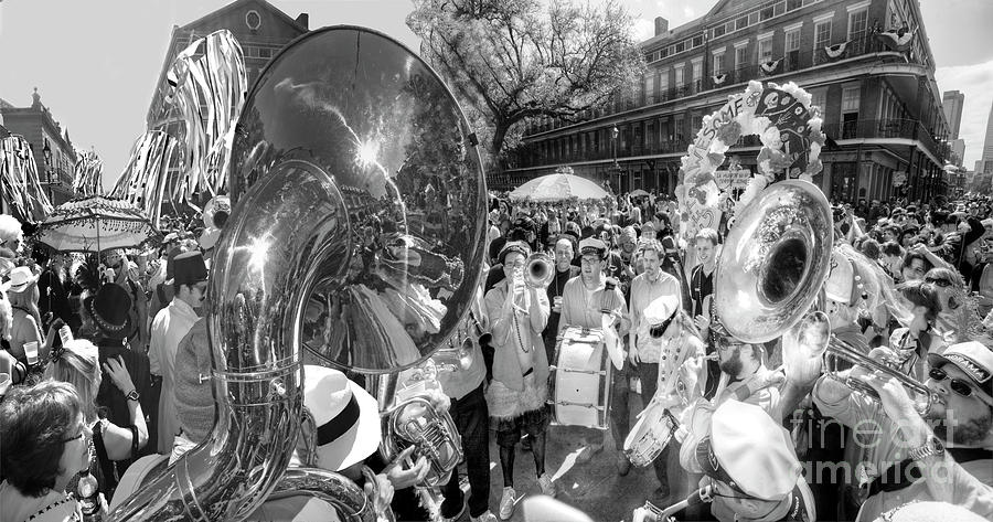 mardi gras parade black and white